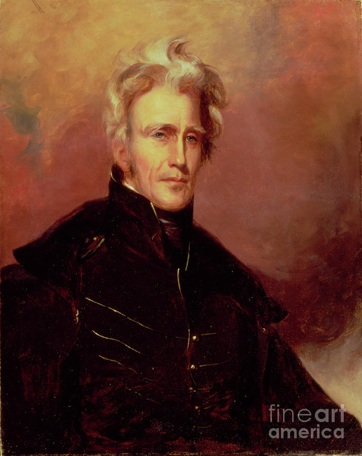 Portrait Of Andrew Jackson, 1858 Painting by Thomas Sully