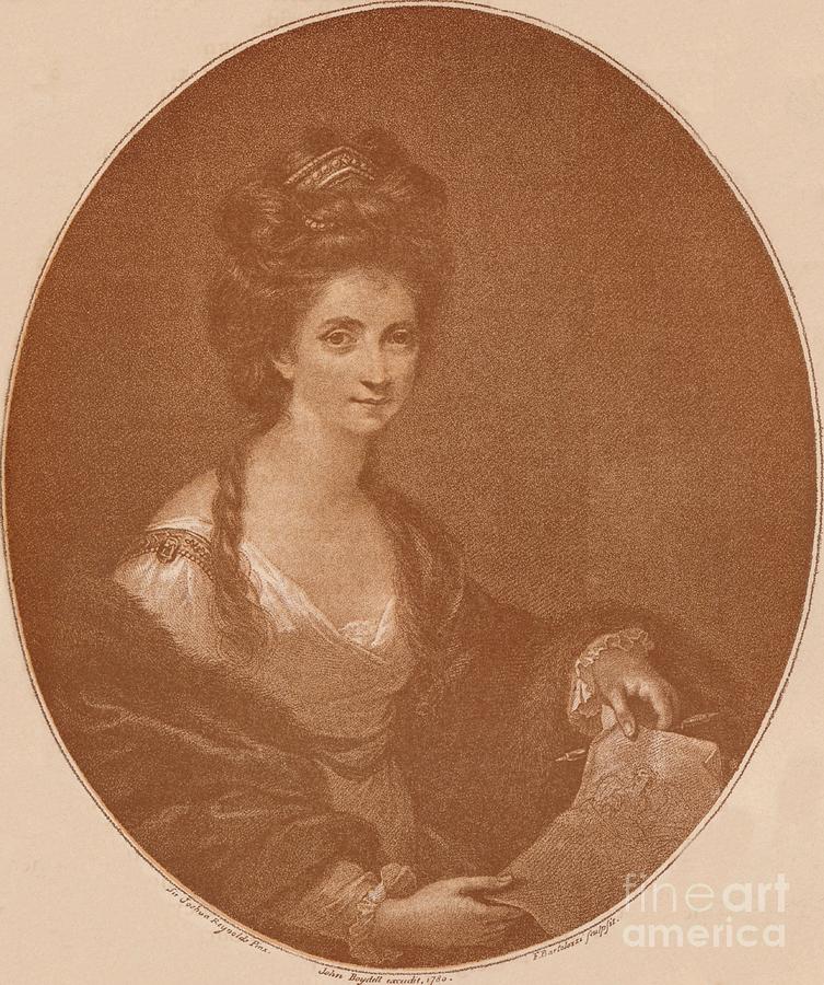Portrait Of Angelica Kauffman, C1777 Drawing by Print Collector