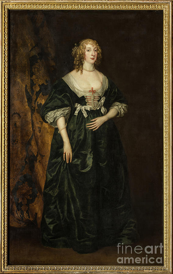 Portrait Of Anna Sophia Herbert, Countess Of Carnarvon Painting by Anthony Van Dyck