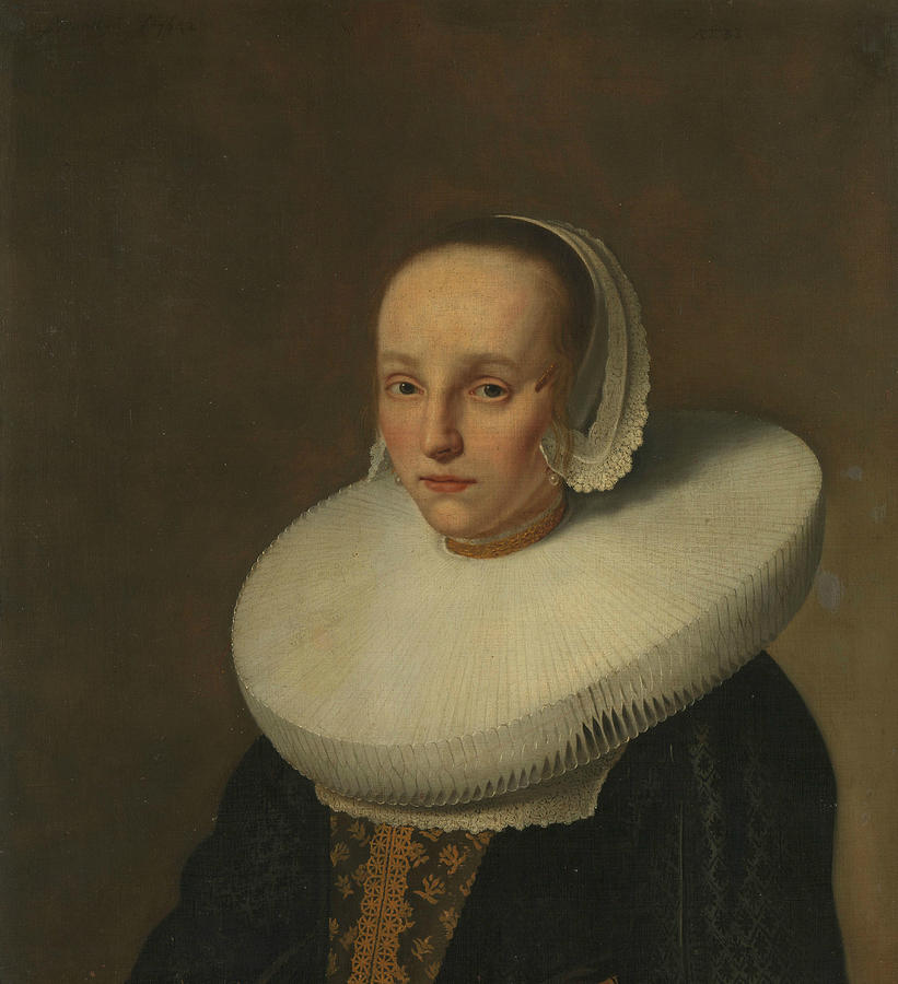 Portrait of Anna van der Does Painting by Paulus Hennekyn