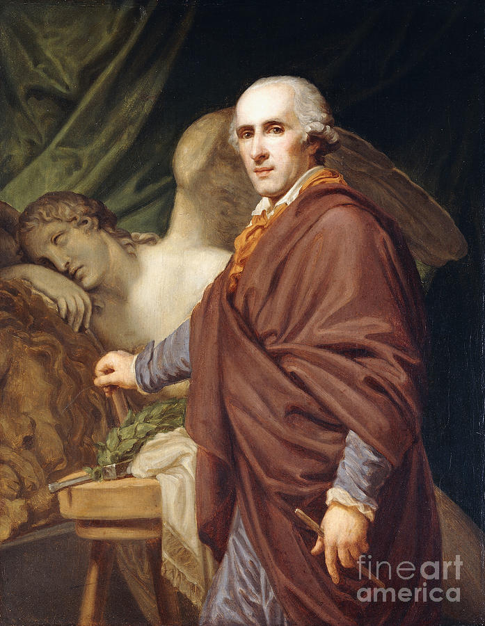 Portrait Of Antonio Canova Painting by Johann Baptist I Lampi