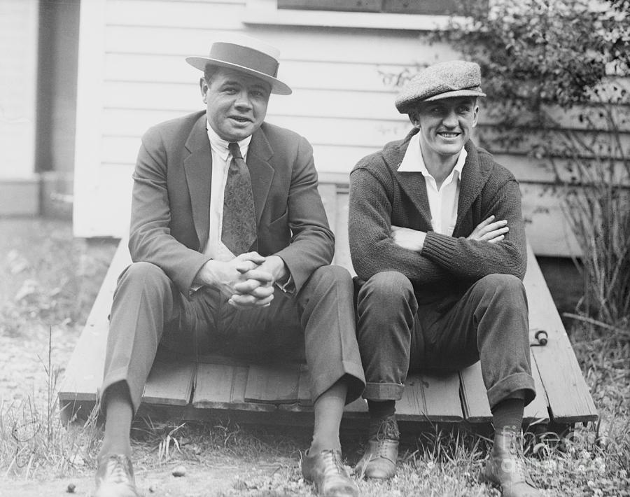 Portrait Of Babe Ruth With Georges Photograph by Bettmann
