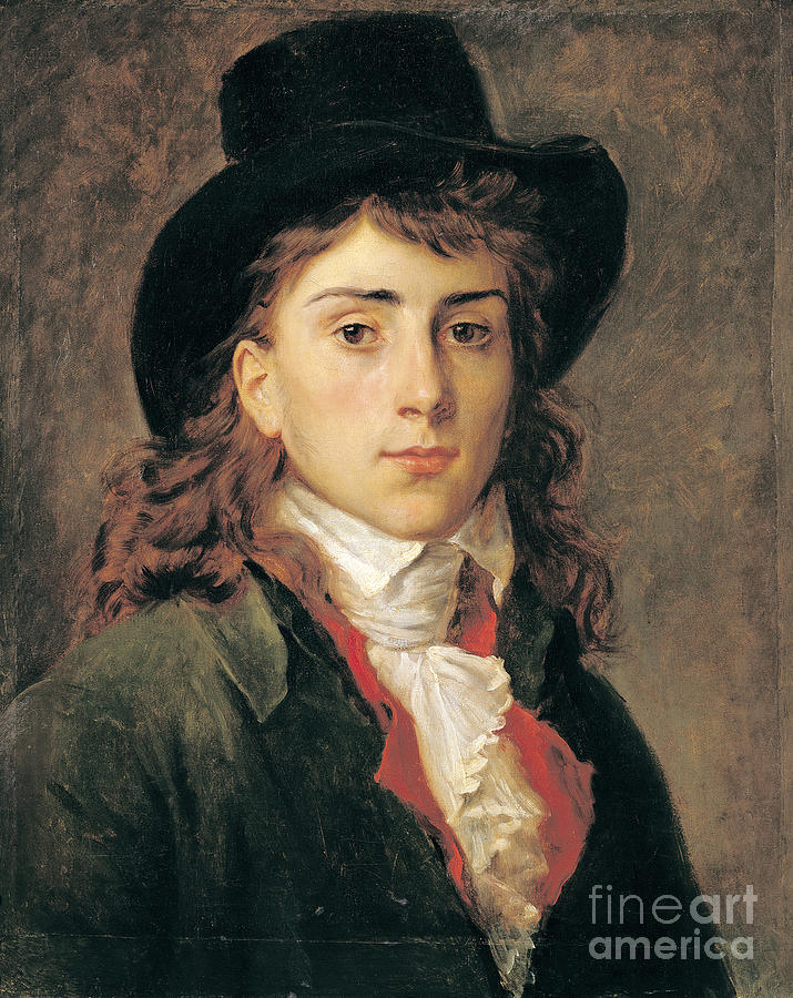 Portrait Of Baron Antoine Jean Gros Painting by Francois Gerard