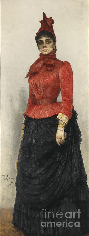 Portrait Of Baroness Varvara Ikskul Von Drawing by Heritage Images