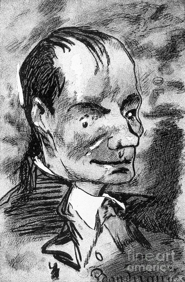 Portrait Of Baudelaire - Drawing By Nadar, 19th Century Drawing by ...