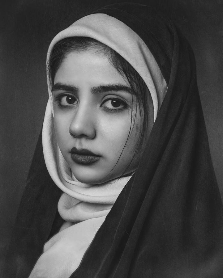 Portrait Of Beautiful Muslim Girl With Oppressed Look Photograph By Amir Heydari