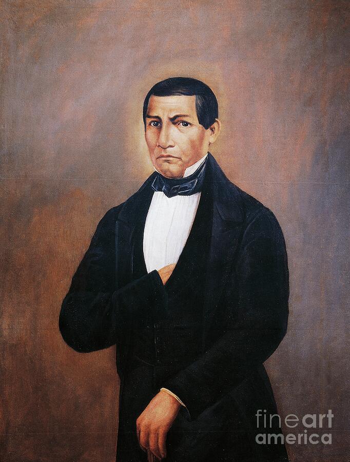 Portrait Of Benito Pablo Juarez Garcia San Pablo Guelatao 1806 Painting ...