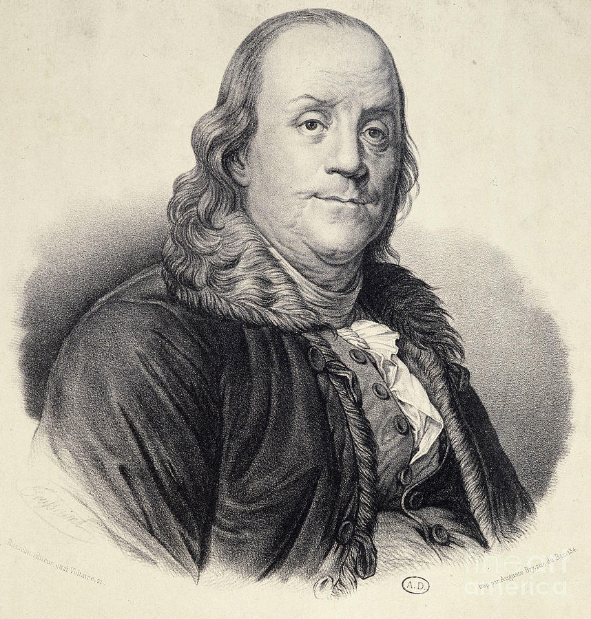 Portrait Of Benjamin Franklin Drawing by Unknown Artist Fine Art America