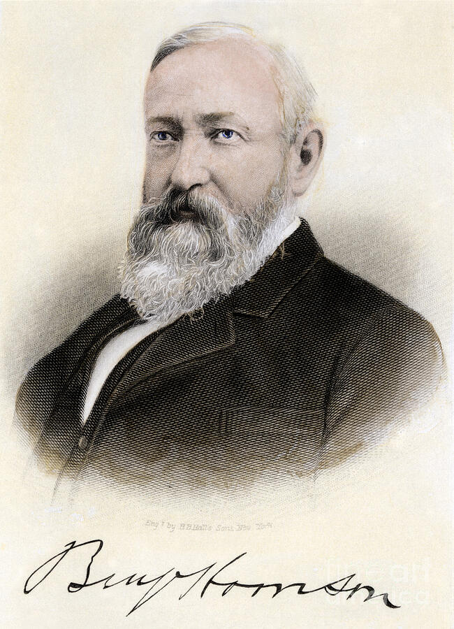 Portrait Of Benjamin Harrison (1833-1901) President Of The United ...