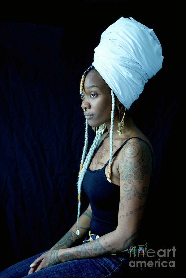 Portrait Of Black Woman With Dreadlocks Photograph by Tara Moore