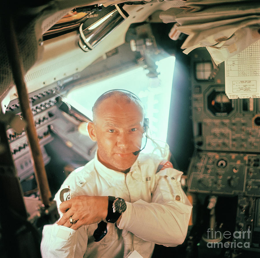 Astronaut Photograph - Portrait Of Buzz Aldrin by Bettmann