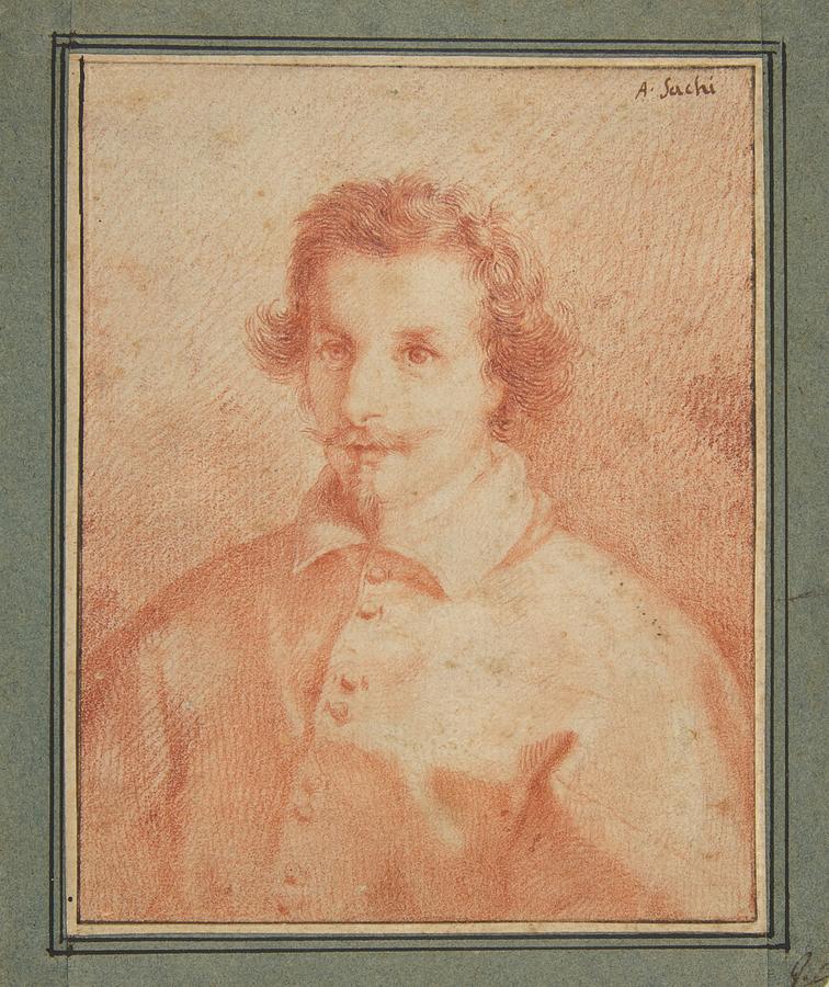 Portrait Drawing - Portrait Of Cardinal Antonio Barberini The Younger by Andrea Sacchi