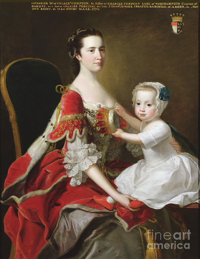 Portrait Of Catherine Compton Painting By Thomas Hudson Fine Art America