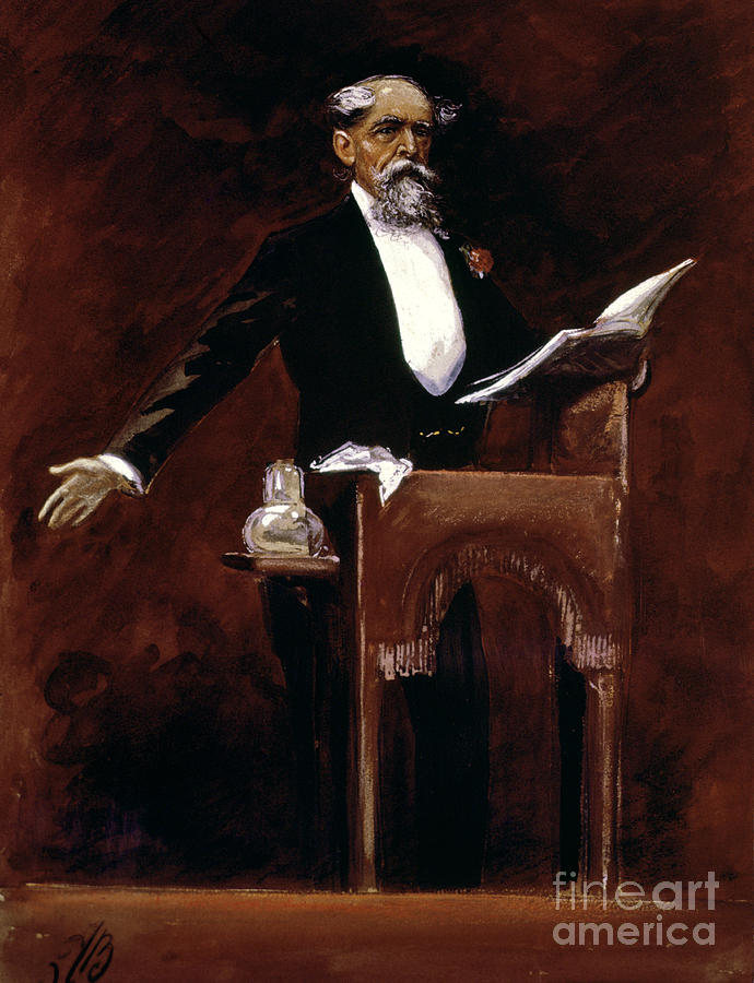 Portrait Painting - Portrait Of Charles Dickens By James Bacon by James Bacon
