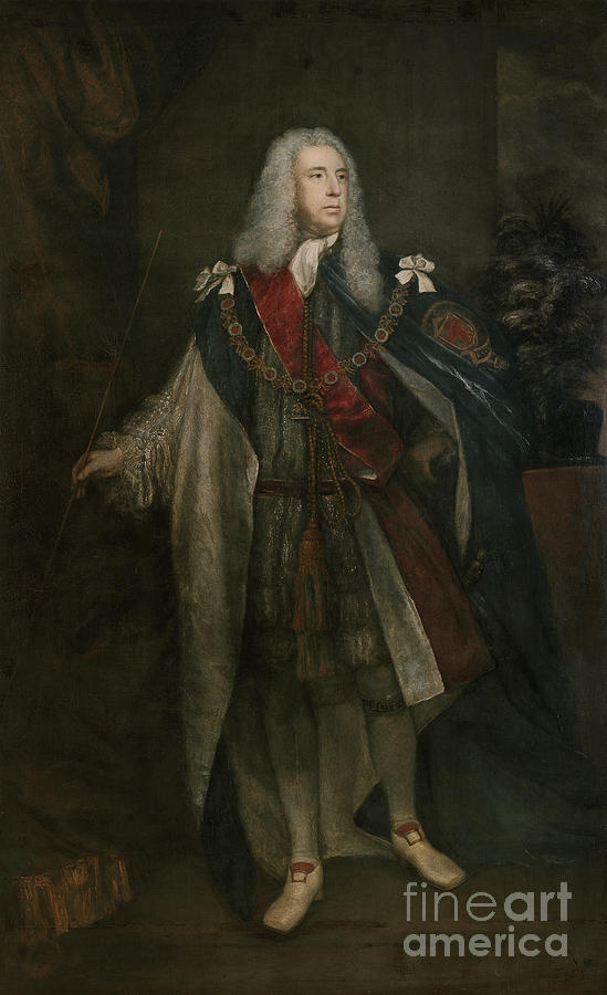 Portrait Of Charles Fitzroy, 2nd Duke Of Grafton, 1755-57 Painting by Joshua Reynolds