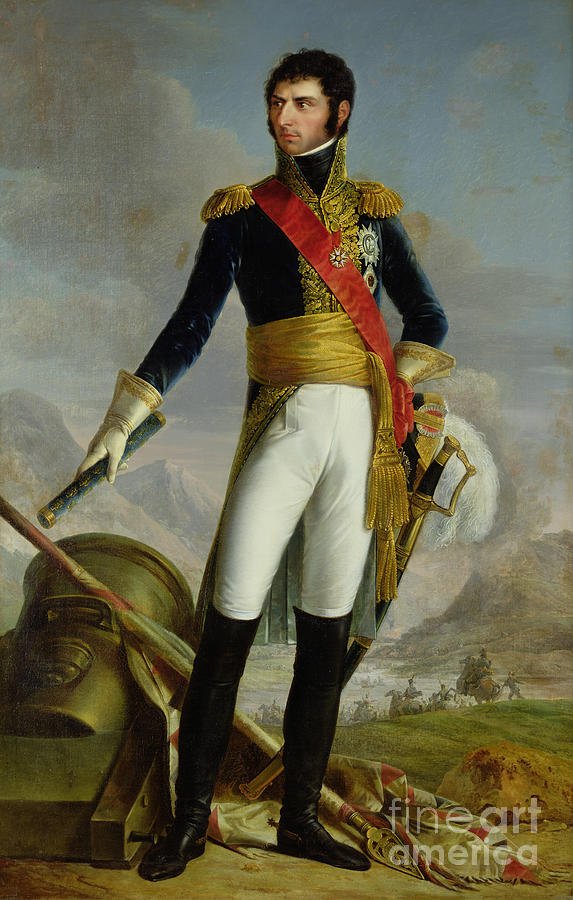 Flag Painting - Portrait Of Charles Jean Baptiste Bernadotte by Joseph Nicolas Jouy