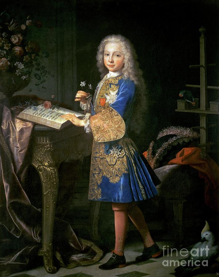 Portrait Of Charles Of Bourbon Painting by Jean Ranc
