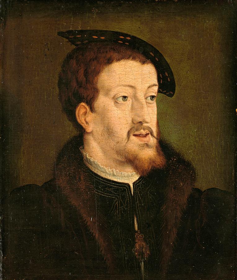 Portrait of Charles V, Holy Roman Emperor Painting by Vincent Monozlay