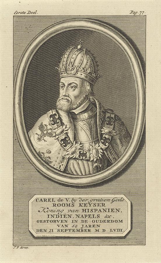 Portrait Of Charles V Of Habsburg, German Emperor, King Of Spain, Jan ...