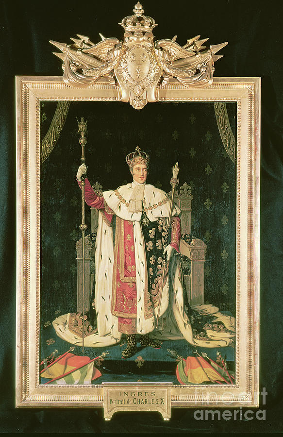 Portrait Of Charles X Painting By Jean Auguste Dominique Ingres - Fine 