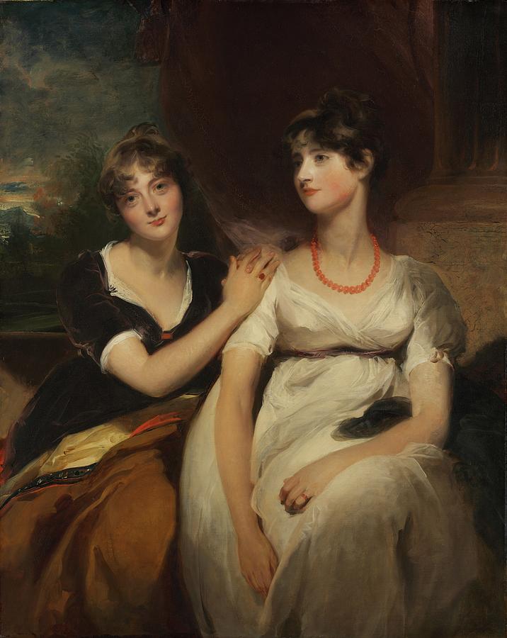 Portrait Of Charlotte And Sarah Carteret-hardy Painting by Sir Thomas ...