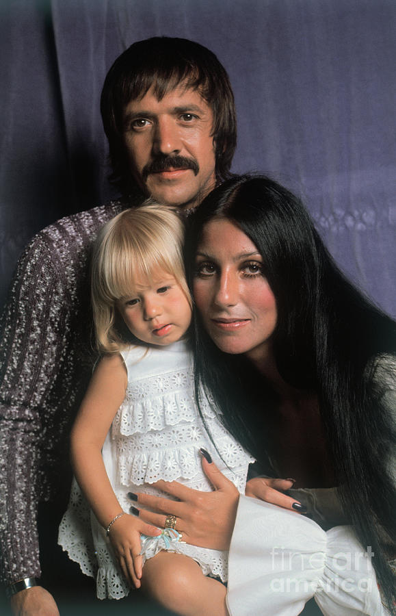 Cher Photograph - Portrait Of Cher And Sonny Bono by Bettmann