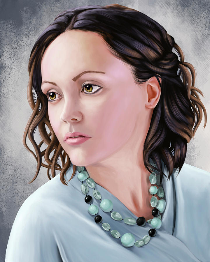 Christina Ricci Drawing - Portrait Of Christina Ricci by Sami Matilainen Christina Ricci Drawing - Portrait Of Christina Ricci by Sami Matilainen