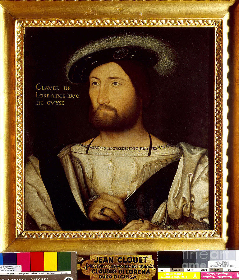 Portrait Of Claude De Lorraine First Duke Of Guise Painting By Jean