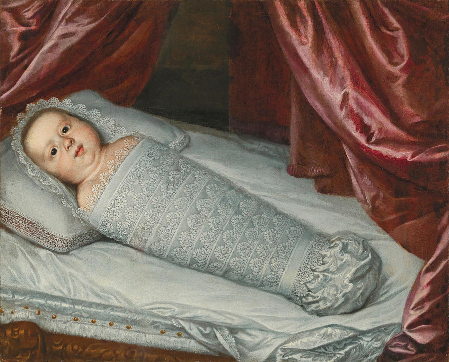 Portrait of Cosimo III de Medici as baby Painting by Justus Sustermans
