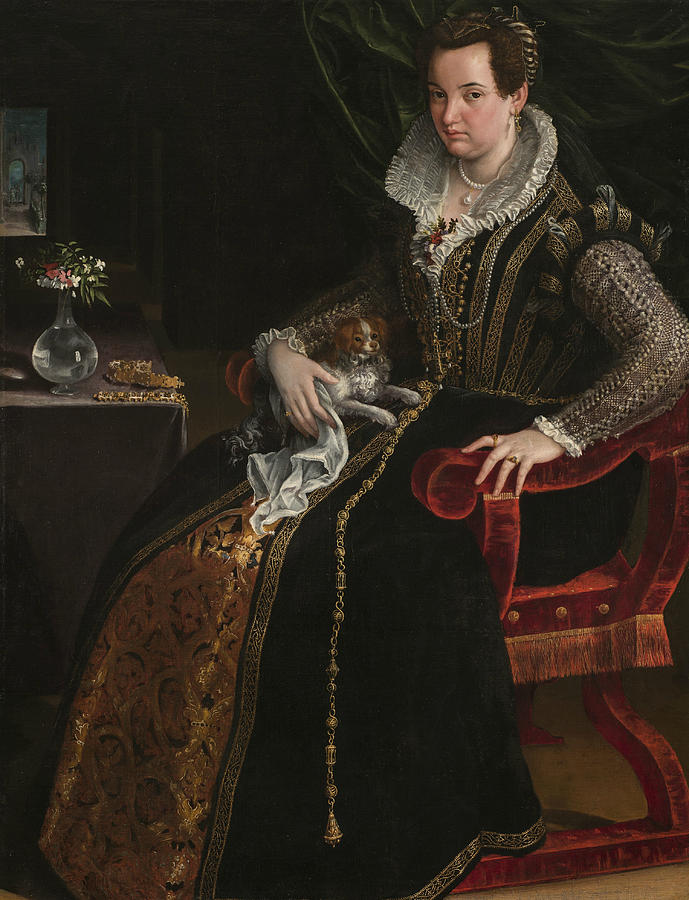 Portrait of Costanza Alidosi Painting by Lavinia Fontana