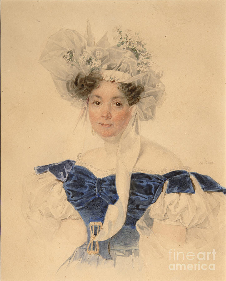 Portrait Of Countess Varvara Sergeyevna Drawing by Heritage Images