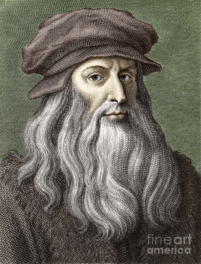 Portrait Of Da Vinci Painting by European School