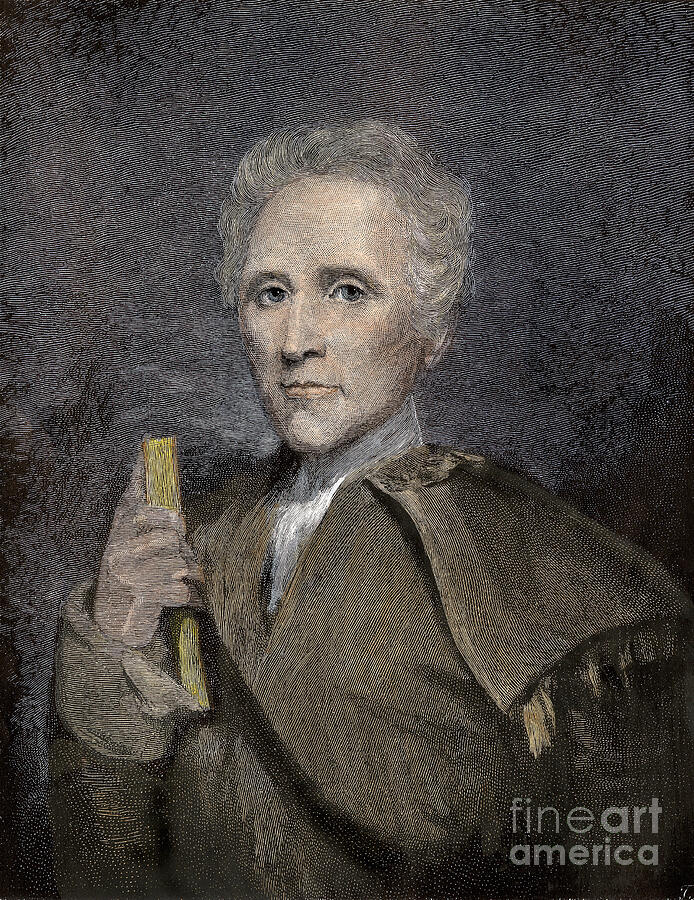 Portrait Of Daniel Boone (1734-1820), British Quaker Explorer Of The ...