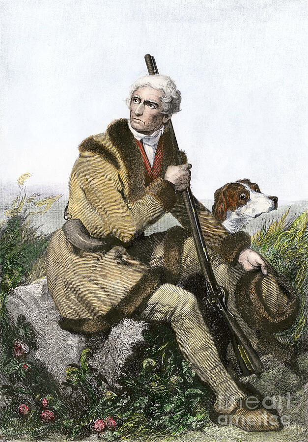 Portrait Of Daniel Boone, Explorer Drawing by American School Portrait Of Daniel Boone, Explorer Drawing by American School
