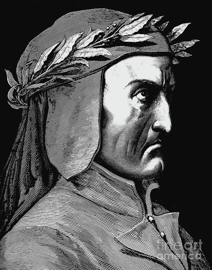 Portrait of Dante Alighieri Drawing by Gustave Dore