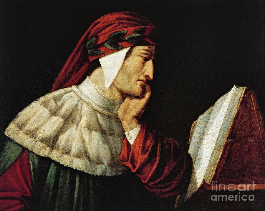 Portrait Of Dante Painting by Attilio Roncaldier