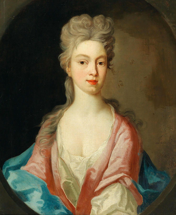 Portrait of Deborah Machell nee Baynes of Crackenthorpe Painting by English School early 18th century