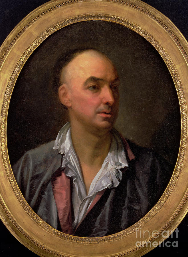 Portrait Of Denis Diderot Painting By Jean Baptiste Greuze Fine Art