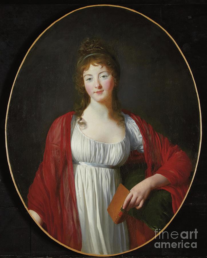 Portrait Of Diane De Simiane, C.1800 Painting by French School