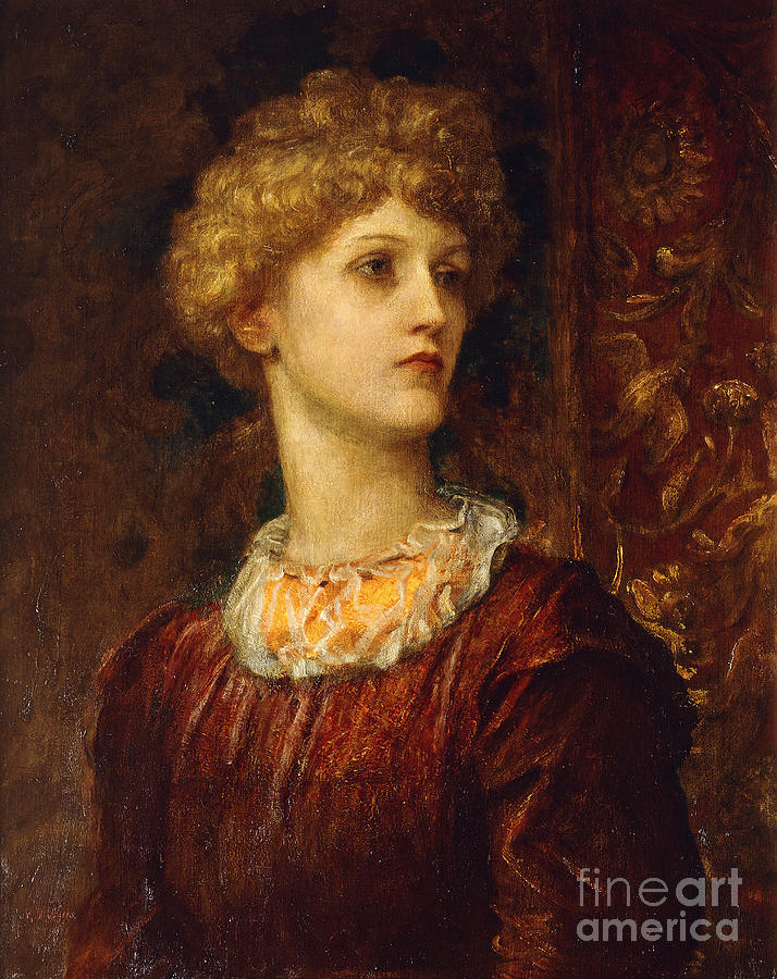 Portrait Of Dorothy Dene, Bust Length Painting by George Frederic Watts ...