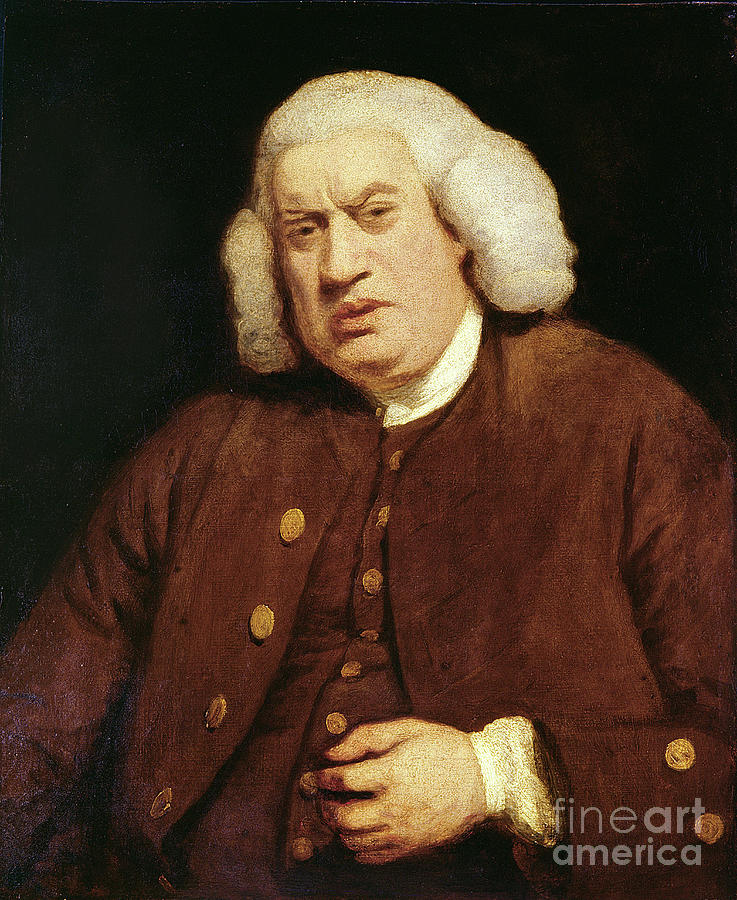 Portrait Of Dr Samuel Johnson Painting by Joshua Reynolds