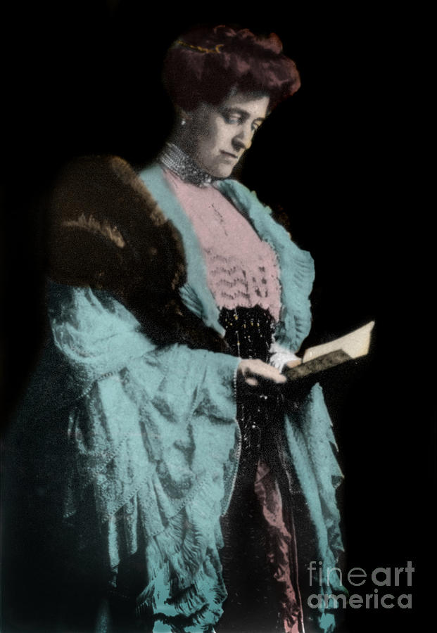 Portrait Of Edith Wharton, American Novelist Photograph by Unknown Photographer