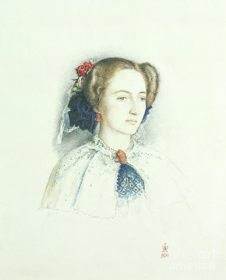 Portrait Of Effie Ruskin, Later Lady Millais Painting by John Everett Millais