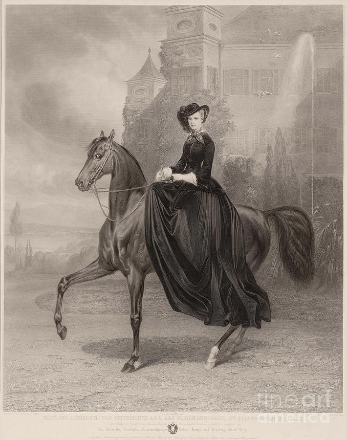 Portrait Of Elisabeth Of Bavaria Drawing by Heritage Images