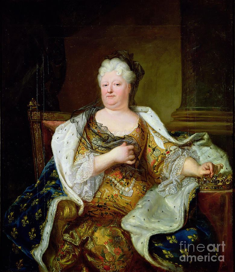 France Painting - Portrait Of Elizabeth Charlotte Of Bavaria, Duchess Of Orleans by Hyacinthe Rigaud