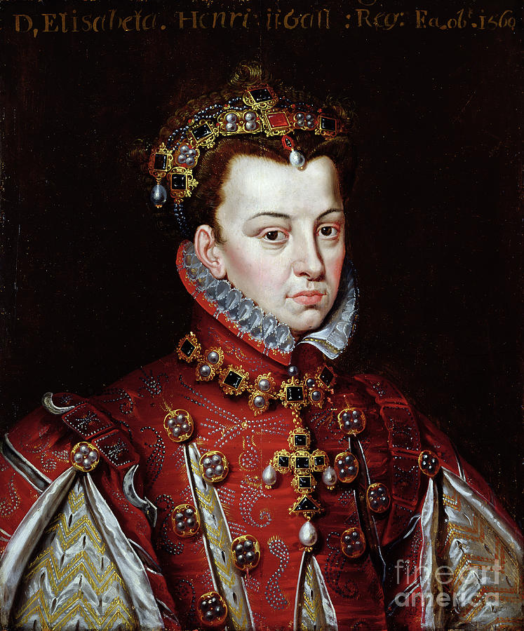 Portrait Of Elizabeth De Valois, Queen Of Spain Painting by Alonso Sanchez Coello