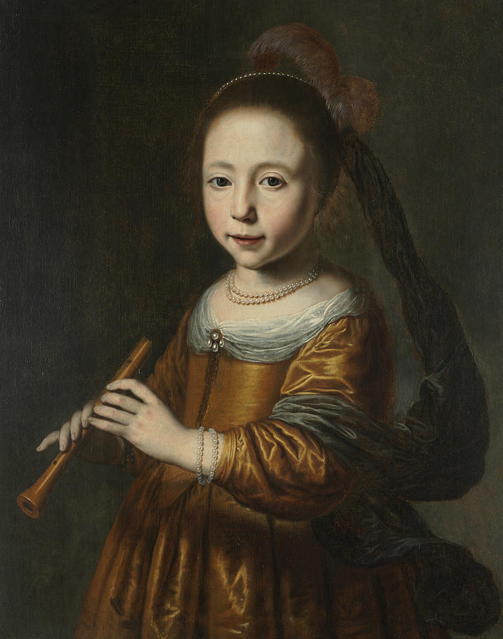 Portrait of Elizabeth Spiegel Painting by Dirck van Santvoort