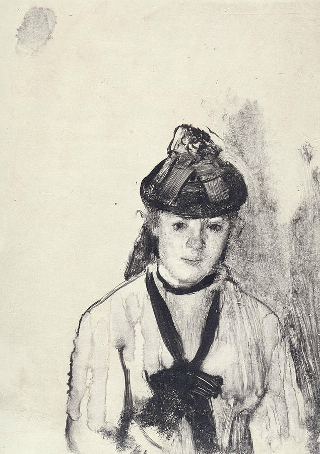 Portrait of Ellen Andree Relief by Edgar Degas