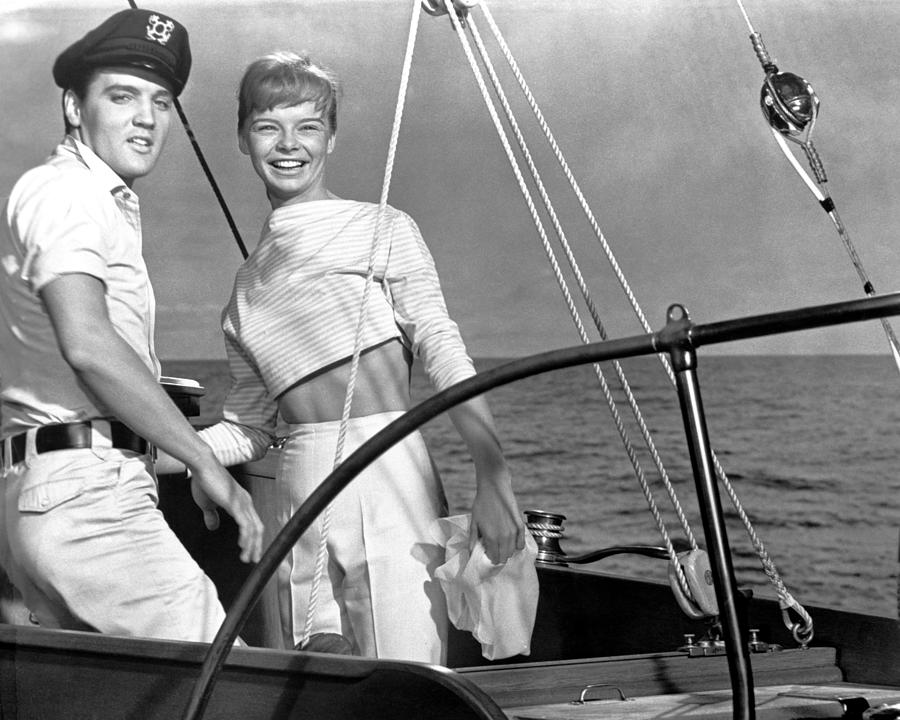 Portrait Of Elvis Presley And Laurel Goodwin Photograph by Globe Photos ...