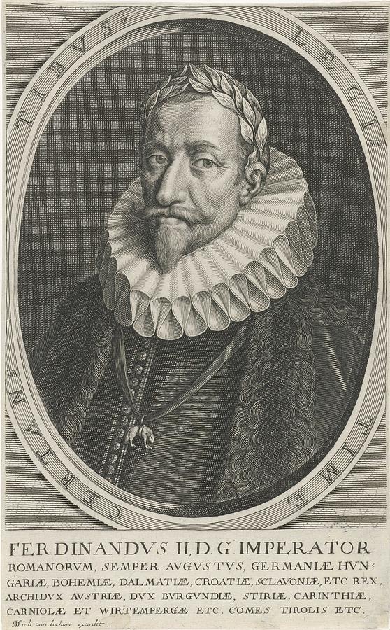 Portrait Painting - Portrait of Emperor Ferdinand II, Michel van Lochom, 1611 - 1647 b by Michel van Lochom